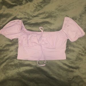 SHEIN S (US 4) Lilac Puff Sleeved Top, Never Worn, Soft, thick material